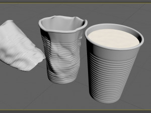 Plastic cup vr - ar - low-poly 3D Model