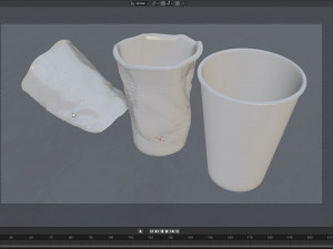 Plastic cup vr - ar - low-poly 3D Model