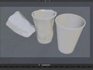 Plastic cup vr - ar - low-poly 3D Model