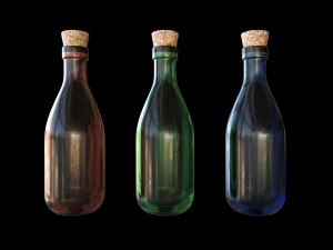 Wine bottle 3D Model