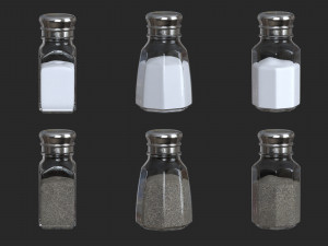 Salt and peppers shakers 3D Model
