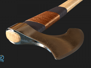 axe one handed Modello 3D