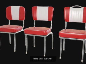 Retro Diner 50s bundle 3D 3D Model