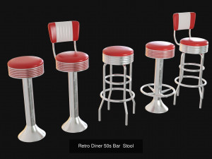 Retro Diner 50s bundle 3D 3D 模型