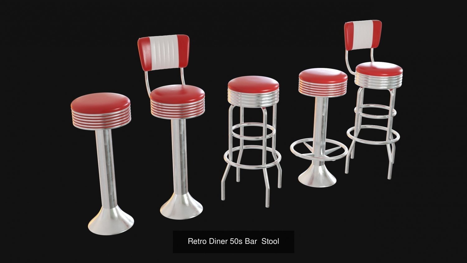 Retro Diner 50s bundle 3D 3D in 3DExport