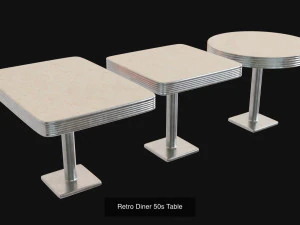 Retro Diner 50s bundle 3D 3D Model