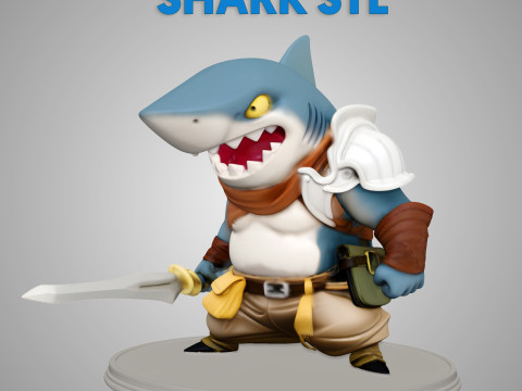 Shark Warrior 3D Принт Модель
