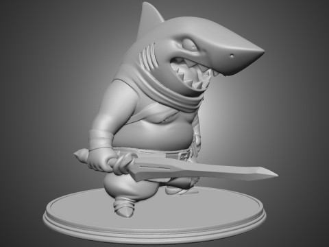 Shark Warrior 3D Print Model