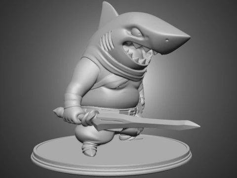 Shark Warrior 3D Print Model
