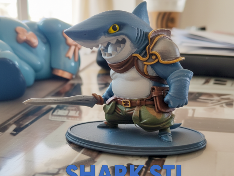 Shark Warrior 3D Print Model