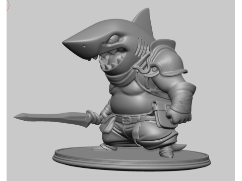 Shark Warrior 3D Print Model