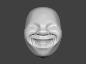 smiling cartoon face 3D Model