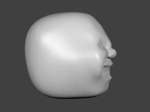 smiling cartoon face 3D Model