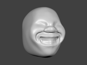 smiling cartoon face 3D Model