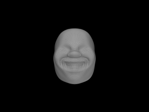 smiling cartoon face 3D Model