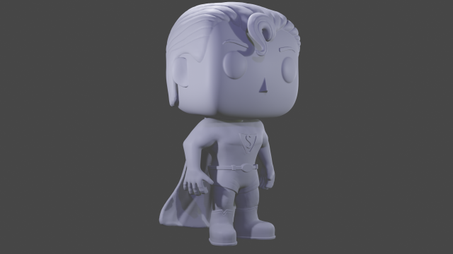 Funko-superman Model Cetak 3D .c4d .max .obj .3ds .fbx .stl .blend 