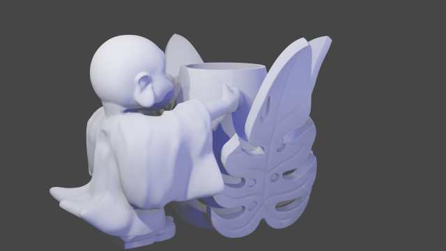 Maceta-buda-hoja Model do druku 3D .c4d .max .obj .3ds .fbx .stl .blend 