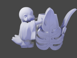 Maceta-buda-hoja Model do druku 3D