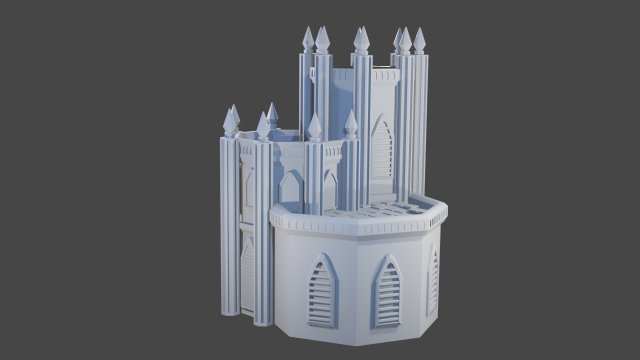 Gotica catedral warhamer 3Dプリントモデル .c4d .max .obj .3ds .fbx .stl .blend 