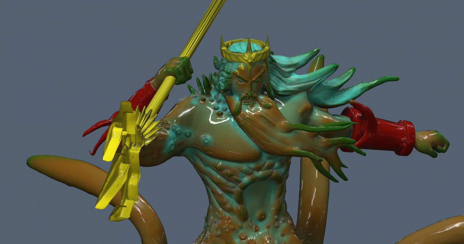 Poseidon 3D Model .c4d .max .obj .3ds .fbx .stl .blend