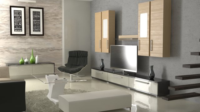 interior design living room 3D Модель .c4d .max .obj .3ds .fbx .stl .blend 