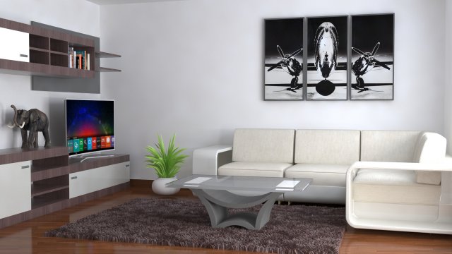 interior design living room Modello 3D .c4d .max .obj .3ds .fbx .stl .blend 