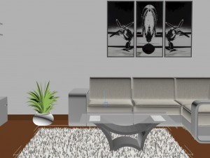 interior design living room Modello 3D