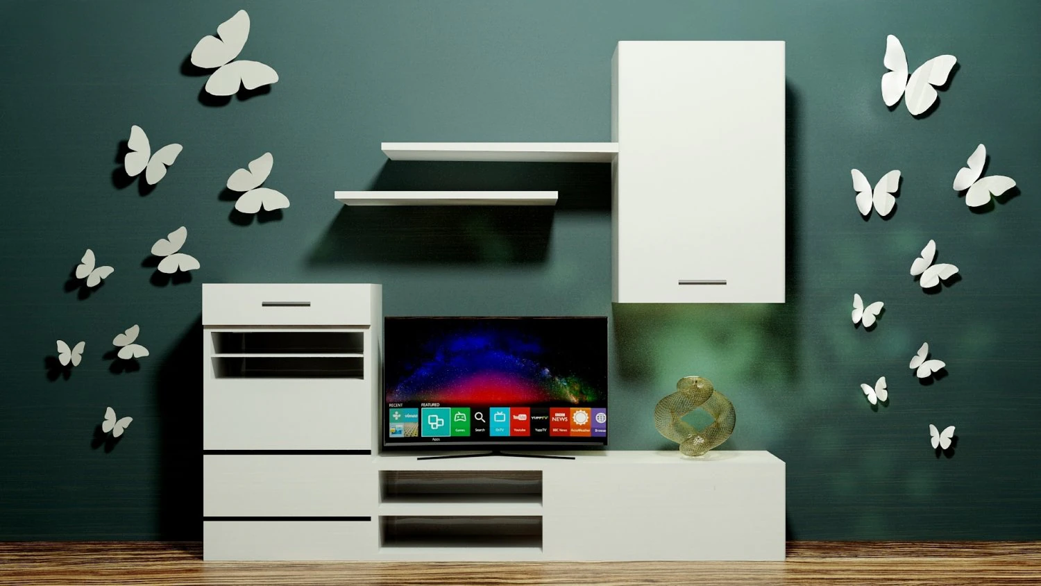 interior design living room wardrobe 3D Model .c4d .max .obj .3ds .fbx .stl .blend