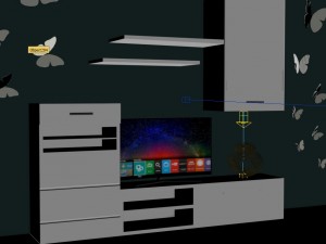 interior design living room wardrobe 3D Модель