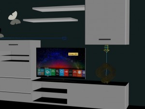 interior design living room wardrobe 3D Модель