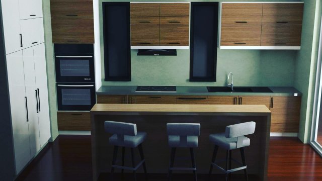 interior design kitchen 3D Model .c4d .max .obj .3ds .fbx .stl .blend 