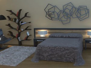 Innenarchitektur Schlafzimmer 3D Modell