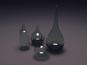 Sammlung von Flaschen 3D Modell