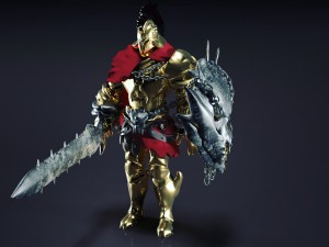 smite god ares golden 3D 模型