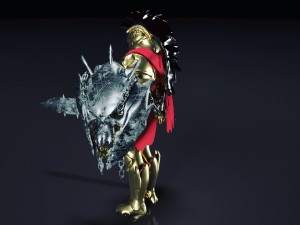 smite god ares golden Modèle 3D