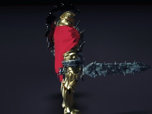 smite god ares golden Modèle 3D