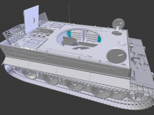 tiger tank 3D प्रिंट मॉडल