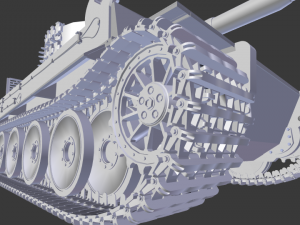 tiger tank 3D प्रिंट मॉडल