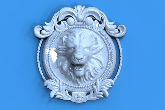 lionrelief 3D-Druckmodell .c4d .max .obj .3ds .fbx .stl .blend 