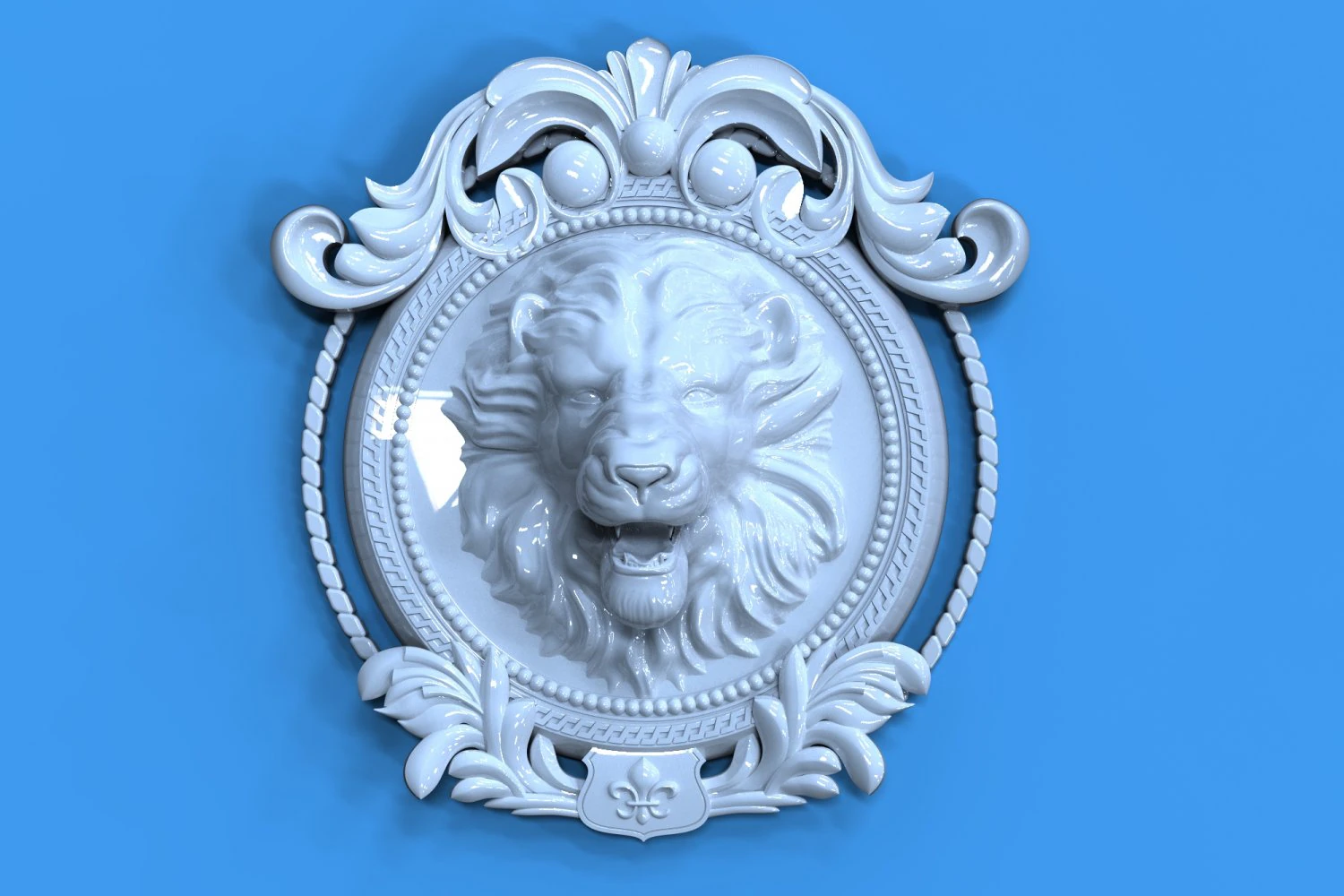 lionrelief 3D Print Model .c4d .max .obj .3ds .fbx .stl .blend