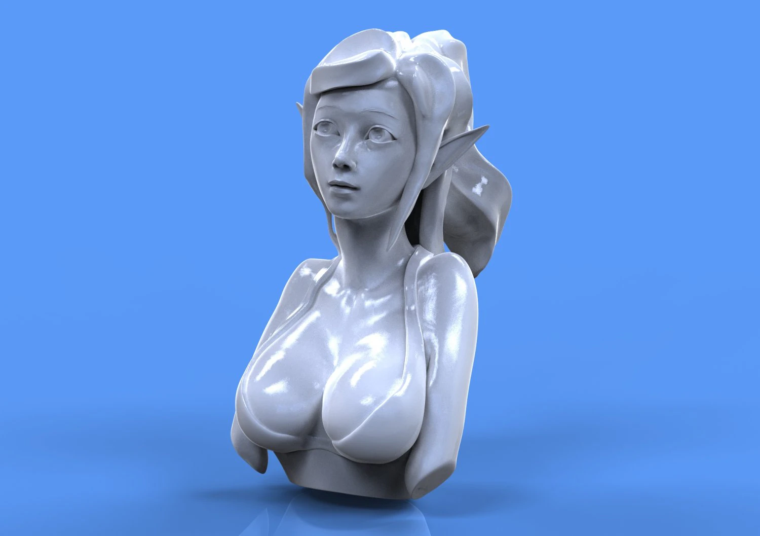 elfgirl 3D Print Model .c4d .max .obj .3ds .fbx .stl .blend 