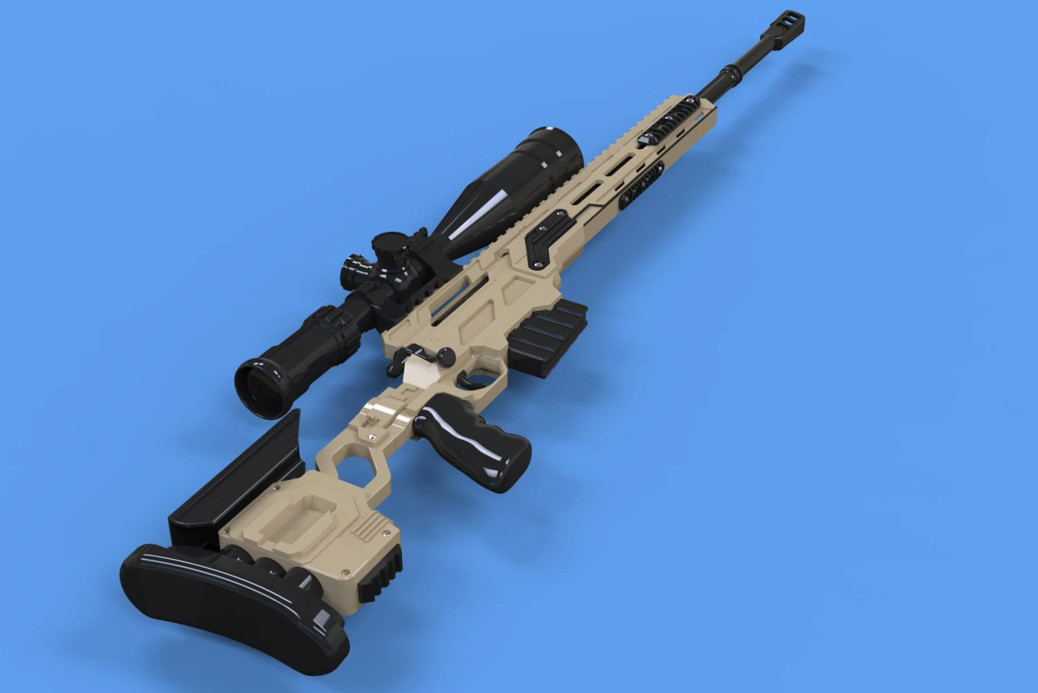 cdxsniperrifle 3D Print Model .c4d .max .obj .3ds .fbx .stl .blend 