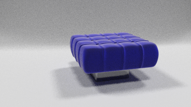 blue velvet pouf Modello 3D .c4d .max .obj .3ds .fbx .stl .blend 