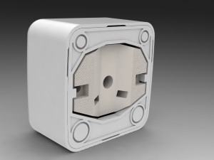 bundle power sockets and light switch 3D 모델