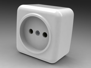 bundle power sockets and light switch 3D 모델