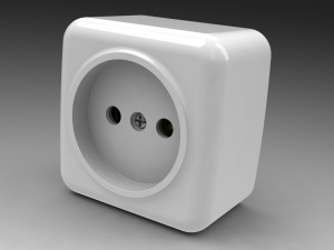 bundle power sockets and light switch 3D 모델