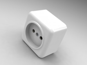 bundle power sockets and light switch 3D 모델