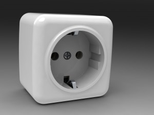 bundle power sockets and light switch 3D 모델