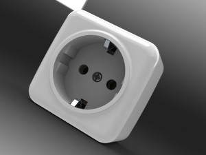 bundle power sockets and light switch 3D 모델