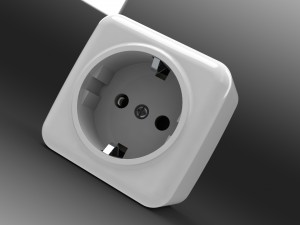bundle power sockets and light switch 3D 모델
